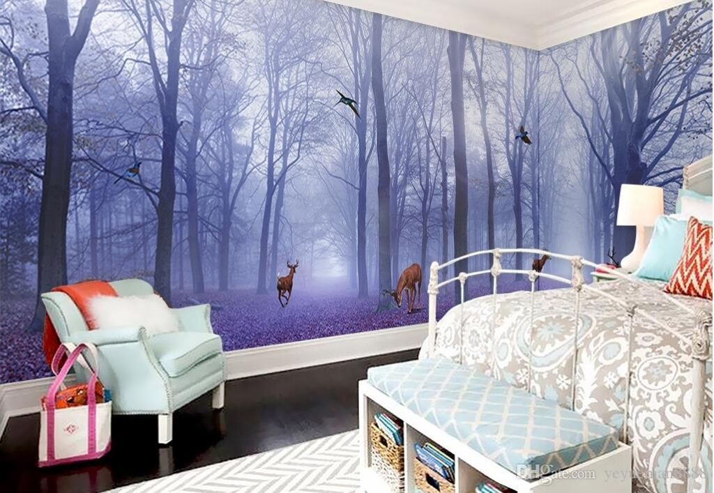 fototapet personalizat pentru dormitor atmosfera odihnitoare in camera