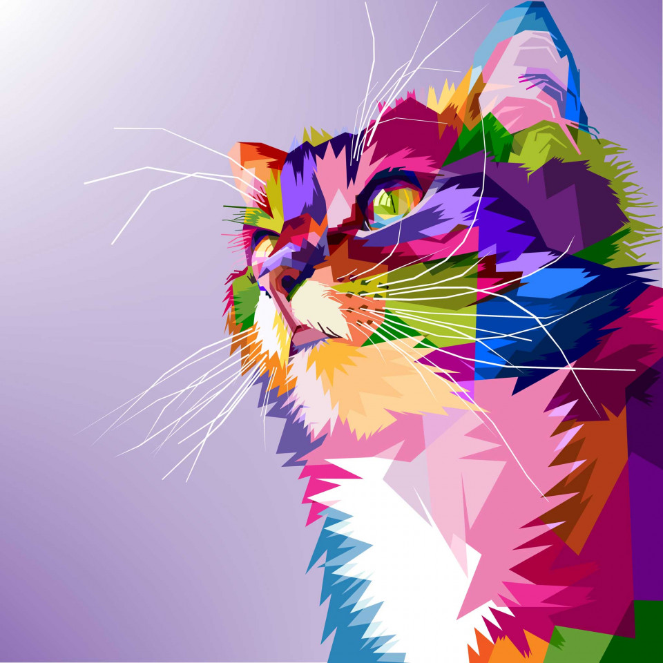 tablou abstract portret pe panza